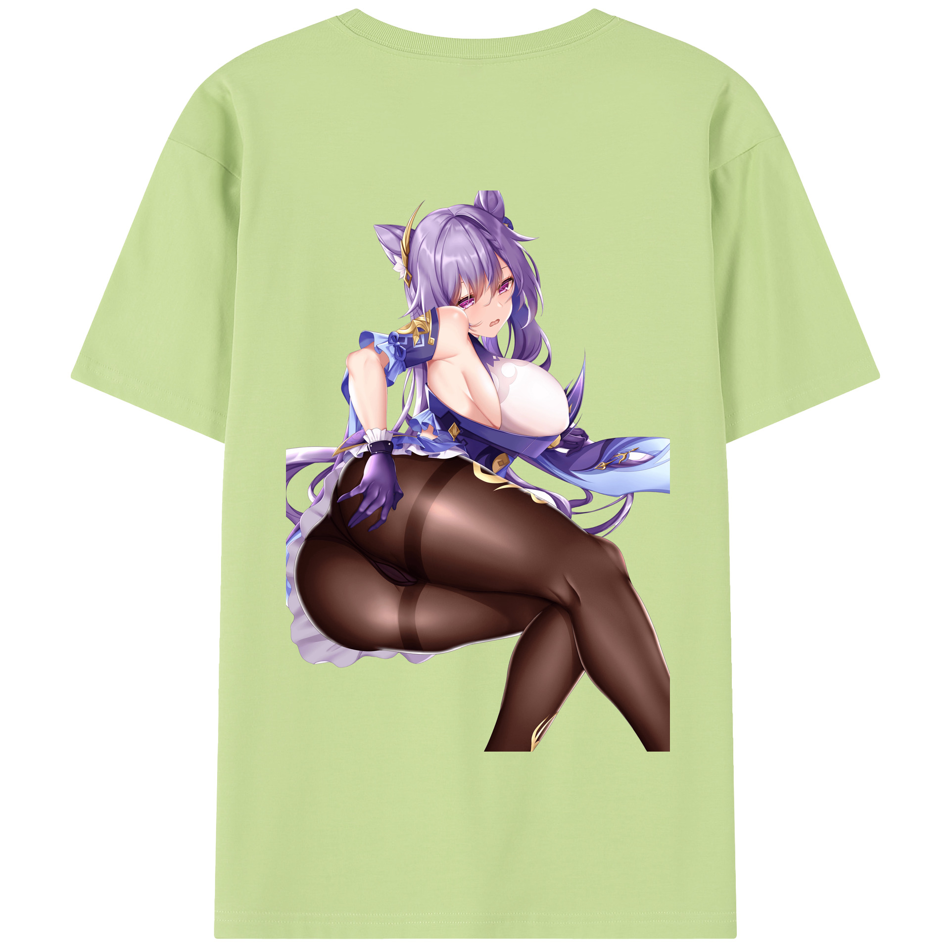 げんし神 刻晴 こくせい genshin Kokusei 綿100％半袖Tシャツ（背面プリント）